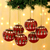 Papier mache ornaments, 'Jolly Baubles' (set of 6) - Hand Painted Papier Mache Christmas Ornaments (Set of 6)