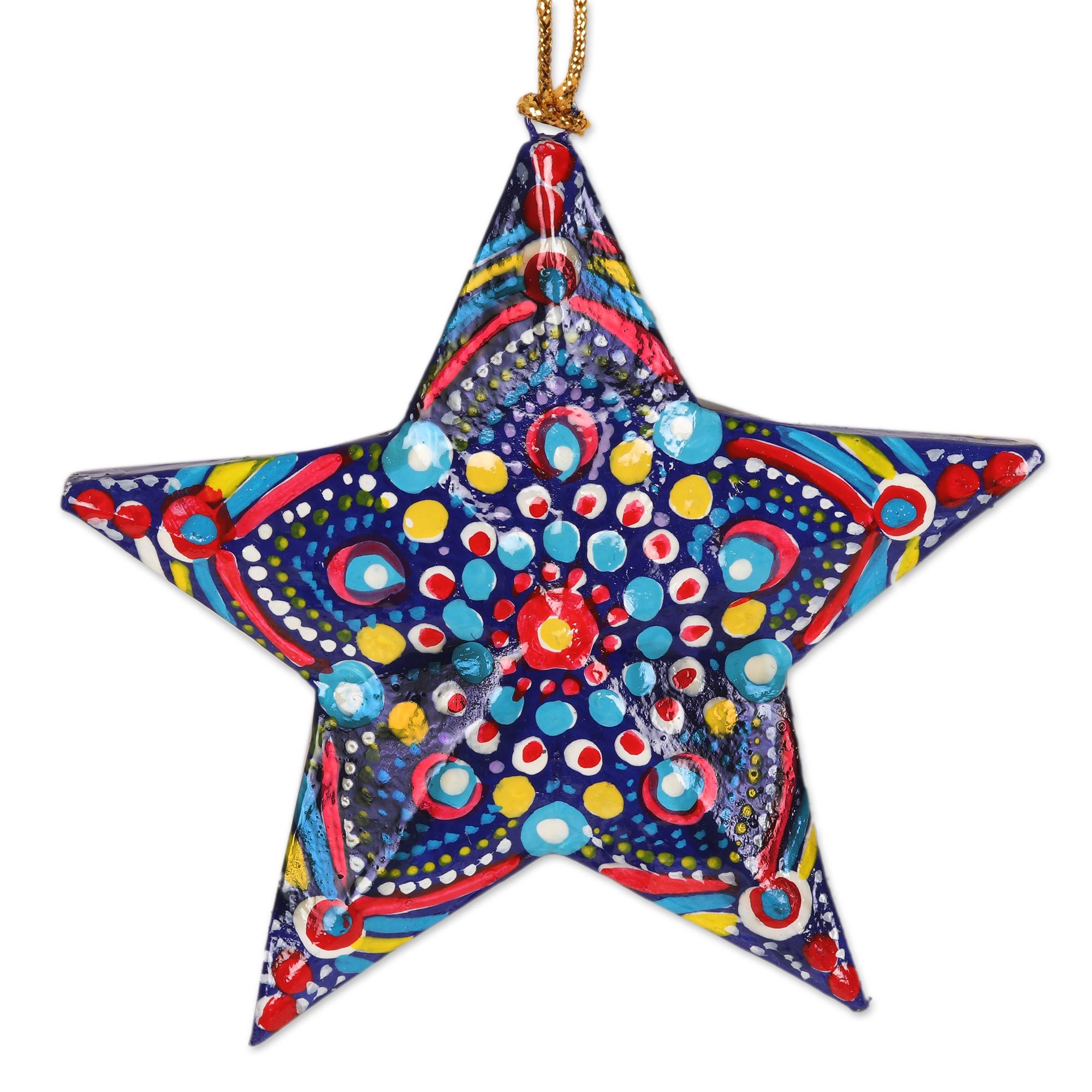 UNICEF Market Handmade Star Ornaments from India (Set of 6