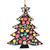 Handgemalte Ornamente, 'Freudige Bäume' (Satz von 6 Stück) - Festliche handgemachte Weihnachtsbaumschmuckstücke (6er-Set)