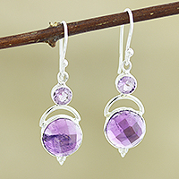 Featured review for Amethyst dangle earrings, Alluring Serenity in Lilac