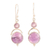Amethyst dangle earrings, 'Alluring Serenity in Lilac' - Handmade Sterling Silver Amethyst Dangle Earrings India (image 2a) thumbail