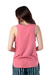 Embroidered cotton tank top, 'Floral Story in Pink' - Embroidered Cotton Floral-Motif Tank Top