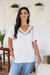 Embroidered cotton t-shirt, 'Spring Glee in Off-White' - Embroidered Cotton Floral-Motif T-Shirt (image 2b) thumbail