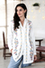 Embroidered cotton hoodie, 'Spring Paradise' - Embroidered Cotton Hoodie with Floral Motif (image 2) thumbail