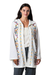 Embroidered cotton hoodie, 'Spring Paradise' - Embroidered Cotton Hoodie with Floral Motif (image 2e) thumbail