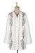 Embroidered cotton hoodie, 'Spring Paradise' - Embroidered Cotton Hoodie with Floral Motif (image 2g) thumbail