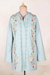 Embroidered cotton hoodie, 'Pale Paradise' - Embroidered Cotton Floral-Motif Hoodie (image 2e) thumbail