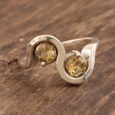Citrine cocktail ring, Sun Twin