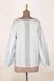 Hand woven cotton tunic, 'Sailing Stripes' - Hand Woven Striped Cotton Tunic (image 2f) thumbail