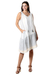 Hand woven cotton dress, 'Sailing Stripes' - Hand Woven Asymmetrical Striped Cotton Dress (image 2a) thumbail