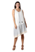 Hand woven cotton dress, 'Sailing Stripes' - Hand Woven Asymmetrical Striped Cotton Dress (image 2c) thumbail