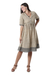 Hand woven cotton dress, 'Summer Picnic' - Hand Woven Cotton Empire Waist Dress from India (image 2c) thumbail