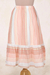 Falda asimétrica de algodón bordada - Falda alta-baja de algodón bordado de India