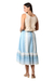 Hand woven cotton high-low skirt, 'Horizon in Blue' - Hand Woven High-Low Cotton and Lurex Skirt (image 2d) thumbail
