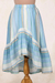Hand woven cotton high-low skirt, 'Horizon in Blue' - Hand Woven High-Low Cotton and Lurex Skirt (image 2e) thumbail