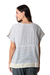 Hand woven cotton blouse, 'Breezy Stripes' - Hand Woven Striped Cotton Blouse (image 2d) thumbail