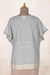 Hand woven cotton blouse, 'Breezy Stripes' - Hand Woven Striped Cotton Blouse (image 2f) thumbail