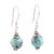 Agate dangle earrings, 'Lavish Lagoon' - Handmade Agate and Sterling Silver Dangle Earrings (image 2a) thumbail