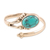 Sterling silver wrap ring, 'Wrapped in Turquoise' - Hand Crafted Sterling Silver Wrap Ring from India (image 2a) thumbail