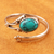Sterling silver wrap ring, 'Wrapped in Turquoise' - Hand Crafted Sterling Silver Wrap Ring from India (image 2b) thumbail