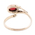 Garnet wrap ring, 'Wrapped in Red' - Handmade Garnet and Sterling Silver Wrap Ring (image 2d) thumbail