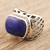 Men's lapis lazuli ring, 'Royal King' - Men's Lapis Lazuli and Sterling Silver Ring from India (image 2b) thumbail
