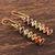 Gold-plated multi-gemstone dangle earrings, 'Chakra Stones' - Gold-Plated Multi-Gemstone Chakra Dangle Earrings (image 2b) thumbail