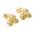 Gold-plated peridot stud earrings, 'Chennai Stars' - Gold-Plated Sterling Silver Peridot Stud Earrings from India (image 2c) thumbail