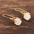 Gold-plated rainbow moonstone dangle earrings, 'Misty Freeze' - Gold-Plated Rainbow Moonstone Dangle Earrings from India (image 2b) thumbail