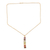 Gold-plated multi-gemstone pendant necklace, 'Chakra Stones' - Gold-Plated Multi-Gemstone Pendant Necklace from India thumbail