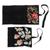 Embroidered Jewellery rolls, 'Enchanted Garden' (pair) - Artisan Made Floral Embroidered Jewellery Rolls (Pair)