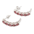 Rhodium-plated garnet drop earrings, 'Scarlet Sparkle' - Rhodium-Plated Sterling Silver Garnet Drop Earrings