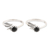 Onyx toe rings, 'Midnight Feathers' (pair) - Black Onyx and Sterling Silver Toes Rings (Pair) thumbail