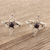 Amethyst toes rings, 'Violet Flower' (pair) - Handmade Amethyst and Sterling Silver Toe Rings (Pair) (image 2) thumbail
