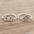 Rainbow moonstone toe rings, 'Mythic Crown' (pair) - Sterling Silver and Rainbow Moonstone Toe Rings (Pair) (image 2) thumbail