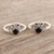 Onyx toe rings, 'Black Tiara' (pair) - Hand Crafted Sterling Silver and Onyx Toe Rings (Pair) (image 2) thumbail