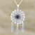 Onyx pendant necklace, 'Dark Dreams' - Handmade Sterling Silver and Onyx Pendant Necklace thumbail
