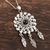 Onyx pendant necklace, 'Dark Dreams' - Handmade Sterling Silver and Onyx Pendant Necklace (image 2b) thumbail