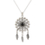 Onyx pendant necklace, 'Dark Dreams' - Handmade Sterling Silver and Onyx Pendant Necklace (image 2c) thumbail