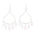 Rose quartz chandelier earrings, 'Passion of Love' - Sterling Silver and Rose Quartz Dangle Earrings from India thumbail