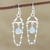 Cultured pearl and chalcedony dangle earrings, 'Blue Chandelier' - Cultured Freshwater Pearl and Chalcedony Dangle Earrings (image 2) thumbail
