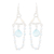 Cultured pearl and chalcedony dangle earrings, 'Blue Chandelier' - Cultured Freshwater Pearl and Chalcedony Dangle Earrings thumbail