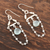 Cultured pearl and chalcedony dangle earrings, 'Blue Chandelier' - Cultured Freshwater Pearl and Chalcedony Dangle Earrings (image 2b) thumbail