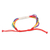 Sterling silver macrame pendant bracelet, 'Rainbow Nation' - Handmade Sterling Silver Rainbow-Hued Pendant Bracelet (image 2c) thumbail