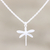 Sterling silver pendant necklace, 'Wings of Desire' - Hand Crafted Sterling Silver Dragonfly Pendant Necklace (image 2) thumbail