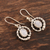 Rainbow moonstone dangle earrings, 'Misty Coil' - Sterling Silver and Rainbow Moonstone Dangle Earrings