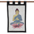 Batik cotton wall hanging, 'Meditative Buddha' - Batik Buddha-Themed Cotton Wall Hanging