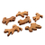 Teak wood game, 'Ninja Dogs' (6 pieces) - Hand Made Teak Dog-Themed Stacking Game (6 Pieces) (image 2c) thumbail