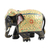 Gold-accented wood statuette, 'Golden Robe' - Hand Carved Kadam Wood and Gold Leaf Elephant Statuette thumbail