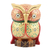 Gold-accented wood statuette, 'Golden Owl' - Hand Made Kadam Wood and Gold Leaf Owl Statuette (image 2a) thumbail